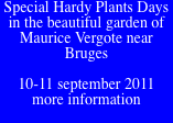 Special Hardy Plants Days in