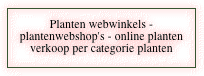 Planten webwinkels - plantenwebshop's -