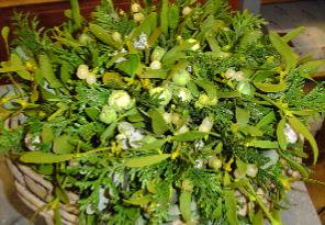 maretak-bloemstukje